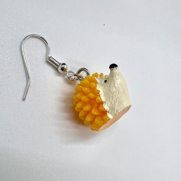 Hedgehog Earrings - Porcupine Earrings - Animal Earrings - Cute Animal Earrings - Picture 7 of 10